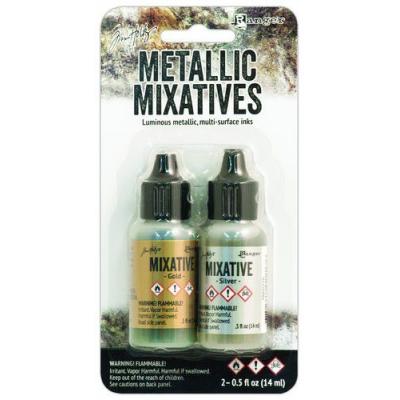 Adirondack metallic alcohol mixative kit gold silver ranger tim holtz